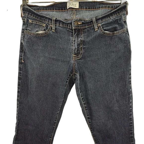 Old Navy The Diva Denim Slim Straight Jeans Women Size 10 Reg Blue Medium Wash - Picture 2 of 7